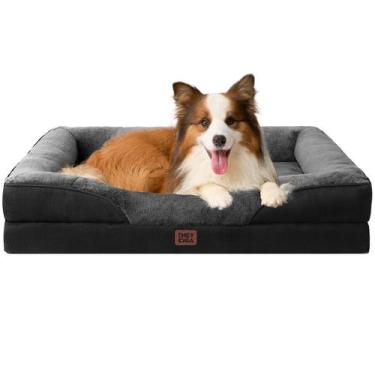 Imagem de Cama de cachorro EHEYCIGA Memory Foam para cães grandes com forro impe