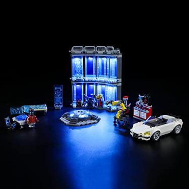Imagem de GEAMENT LED Light Kit Compatible with Lego Iron Man Armory - Lighting Set for 76216 Building Model (Model Set Not Included)