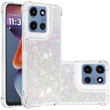 Imagem de Monwutong Capa Slim Fit para Moto G Stylus 5G 2025, TPU macio com glitter líquido efeito areia movediça capa elegante de silicone resistente, capa de proteção antiqueda para Moto G Stylus 5G 2025