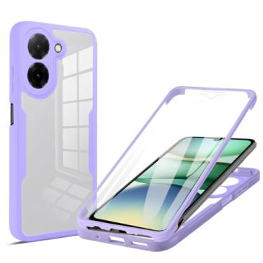 Imagem de Kukoufey Capa compatível com Xiaomi Poco C71 4G, capa com protetor de tela integrado compatível com Xiaomi Redmi A5 4G 2AFZZRN03L9 (171 mm) capa roxa