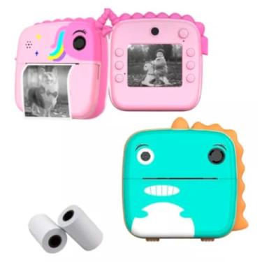 Imagem de LucZeng Câmera Digital Infantil Portátil, Cartoon Impressora Instantânea Sem Tinta, Kids Mini Câmera Digital de Vídeo, MP3, Jogos, Câmera selfie para crianças