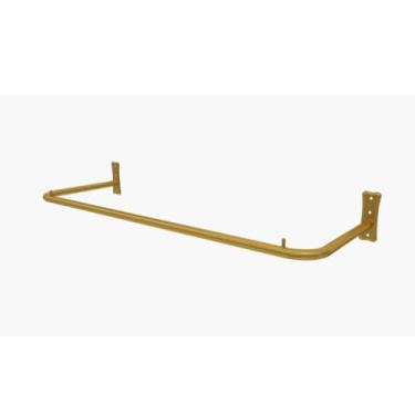 Imagem de Arara de Parede RETA 1,00 Metro Organização de Quartos Closets Armários e Loja (DOURADO)