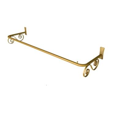 Imagem de Arara de Parede Vintage 1,00 Metro Organização de Quartos Closets Armários e Loja (DOURADA)