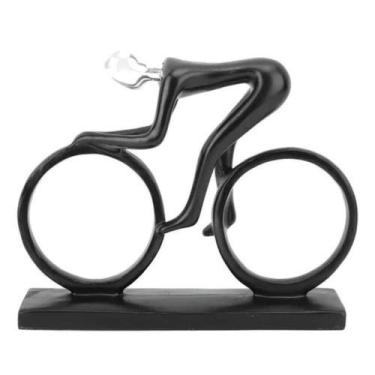 Imagem de Estátua Decoração Ciclista Bicicleta Enfeite Para Casa Luxo - Minymix