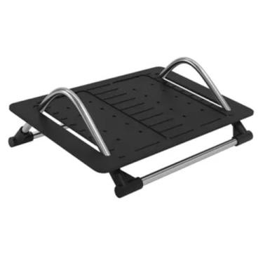 Imagem de Apoio de Pé Ergonômico Ajustável Anti Derrapante NR17 Preto