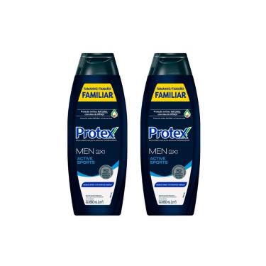 Imagem de Kit 2 Sabonete Liquida Protex Men 3x1 Tamanho Família 650ml