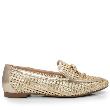 Imagem de Mocassim Unique Tressê Metalizado-Feminino