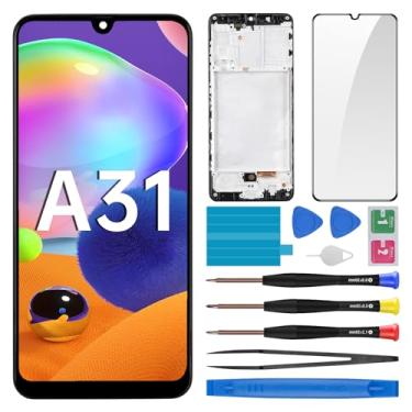 Imagem de BESJMYT Substituição de tela AMOLED para Samsung Galaxy A31 com moldura OLED Display Touch Digitalizador, montagem completa, vidro fixo com kit de ferramentas de reparo SM-A315F (A315F/DS A315G/DS)