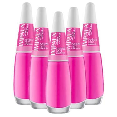 Imagem de Kit 5 Esmaltes Coleção A Cor da Sua Moda Cor Beleza Rara Impala
