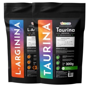 Imagem de vitaease - L-Taurina Em Pó + L-Arginina Em Pó 300g (300g, Sem sabor)