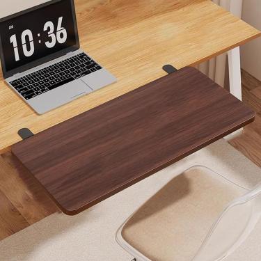 Imagem de Bandeja De Teclado De Madeira Mesa De Extensão De Mesa Anexo De Mesa Prateleira De Montagem De Mesa Braçadeira Na Prateleira Extensor De Mesa Ergonômico Apoio De Braço Para, 03, 40 * 20cm