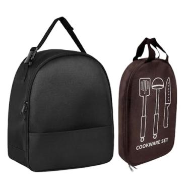 Imagem de Organizador de Utensílios de Campismo - Estojo de Bolsa Portátil para Ventilador de Campismo com Alça - Estojo Organizador com Cobertura de Zíper para Mochilismo Fitness Pesca Corrida Pauzinhos Colher