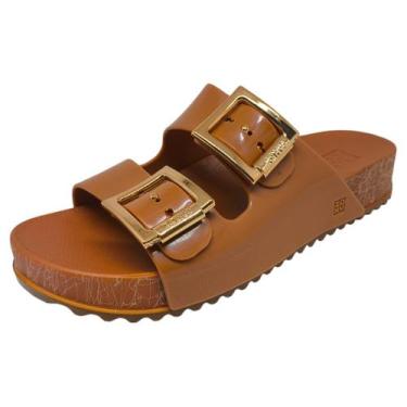 Imagem de Chinelo Feminino Conforto Ajustável Moderno Zaxy Partner, Marrom cacau