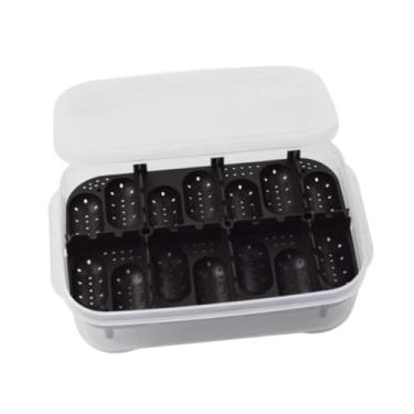 Imagem de Generic Caixa de reprodução de répteis Caixa de incubação de répteis Versátil 14 Recipiente de grade Incubadora de ovos Suprimentos de reprodução para leões e, Preto
