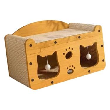 Imagem de KiBcsLic Arranhador para gatos, cama para arranhar, presente prático, brinquedo resistente com garras para brincar e dormir, brinquedo para gatinhos, prancha, Grande