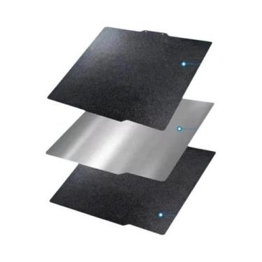 Imagem de Placa De Construção PEI Preta Lisa 257x257mm Para Impressora 3D Bambu 