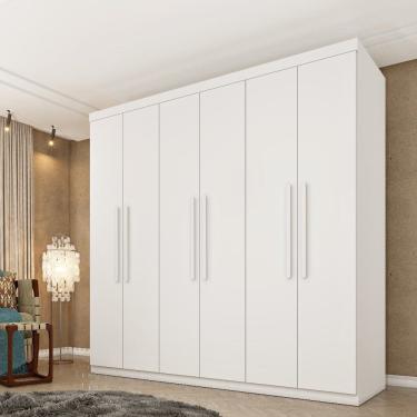 Imagem de Guarda Roupa Casal 6 Portas Lagos Tcil Móveis - Neve