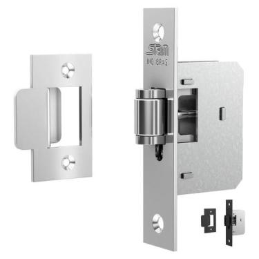 Imagem de Fechadura stam porta madeira Fecho trinco rolete para porta pivotante 