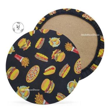 Imagem de KIT 04 Capa de Sousplat Chevron Bege - 35 cm - Várias Cores e Estampas