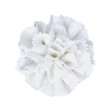 Imagem de KiBcsLic Arte de parede de flores de cerâmica, decoração artística, ornamento 3D, flores de porcelana penduradas para corredor, sala de jantar, quarto, Cravo