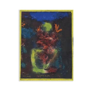 Imagem de Paul Klee Canvas Wall Art Figurine the Old Woman Poster Vintage Classic Pintura a Óleo Pintura Mestre Impressão Adequada Sala de Estar Escritório Decoração de Parede Legal 55x40cm (55.9x40.6 cm) Sem