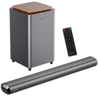 Imagem de Soundbar AIWA 2.1 160 Watts RMS com Bluetooth HDMI USB Cinza