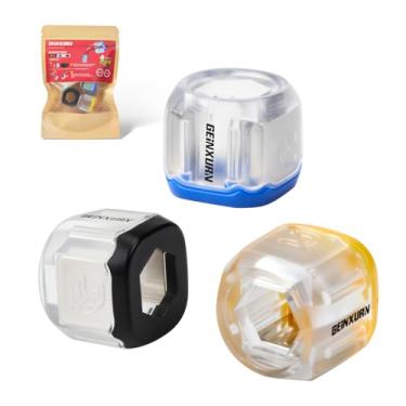 Imagem de Geinxurn 3 peças de anel magnetizador de chave de fenda multiuso, magnetizador/desmagnetizador de plástico ABS para brocas de haste de 1/10.2 cm, magnetismo forte (amarelo, azul, preto)