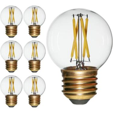 Imagem de Lâmpadas LED FANNIS Vintage G50 G16.5 E26 4W 5000K 40W Eqv, pacote com