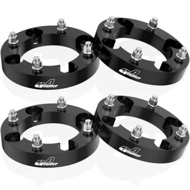 Imagem de GAsupply Espaçadores de roda pretos de 25 mm 4 x 156, furo do cubo 131 mm 3/8-24 pinos