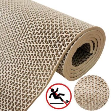 Imagem de Tapete Antiderrapante 120x100 Bege Banheiro cozinha piscina sauna - QG