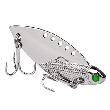 Imagem de 1 isca de lâmina vibratória de metal, 10 g, 5 cm, vibração de afundamento, iscas rígidas, vibração artificial para robalo, lúcio, poleiro, cigarra, equipamento de pesca