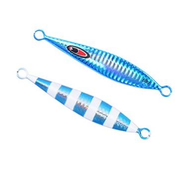Imagem de ZZTWER 1 isca de pesca 113 mm/60 g metal de afundamento lento jigging shore casting isca de pesca água salgada efêmera