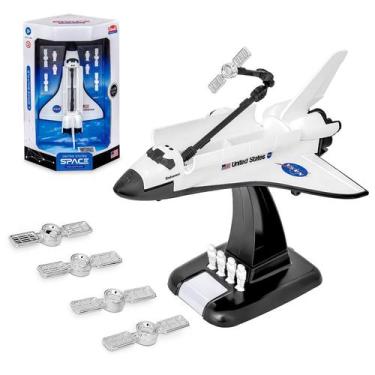 Imagem de Ônibus Espacial NASA Space Shuttle Colecionável 1/176 Com Satélites As