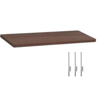 Imagem de Prateleira Aérea 90 X 30 Cor Chocolate Com Kit Suporte Invisível - Com