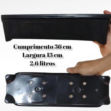 Imagem de 10 Vasos Jardineira Plástico Floreira Horta Vertical 36cm - Ta na Mão