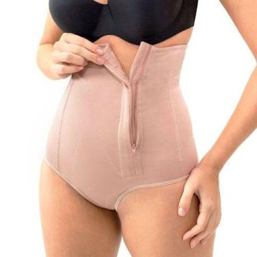Imagem de Cinta longa modeladora pós-parto cetinete cores lisas sustentação lomb