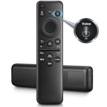 Imagem de Controle remoto de voz recarregável para Samsung Frame Solar Crystal QLED OLED Neo UHD CU8000 DU8000 CU7000 DU7200 Q60C/D Q70C/D Q80C/D QN85C/D QN90C Magic 4K 8K Smart TV controle remoto substituição