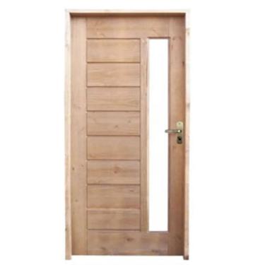 Imagem de Porta De Madeira Maciça BBV Com Visor 2,10x0,80 Lado Esquerdo 