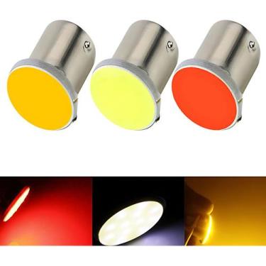 Imagem de 02 Lâmpadas De Ré Pisca Led Cob 12v - Fiat Uno - Lumi, Amarelo