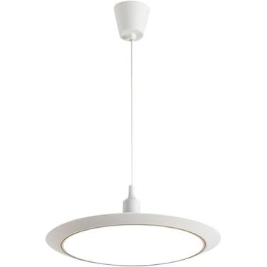 Imagem de Luminária Pendente Branca Led Lâmpada Suspensa única Lustre Redondo Luzes De Teto Lâmpadas De Suspensão Modernas Luminária De Ilha De Cozinha Para Mesa De Jantar Quarto, Gold, dia-37cm