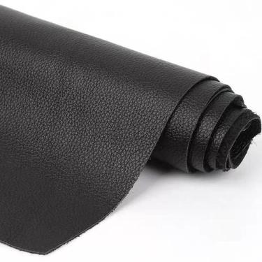 Imagem de Capa De Sofá Em Couro Genuíno Preto Fino De 1.0mm, Tecido De Couro Pur