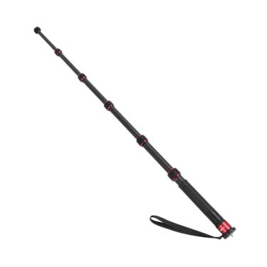 Imagem de Diyeeni Pólo de Selfie Stick Longo, 6 Seção Extensão Pólo Com 1/4in 3/8in Parafusos, Bastão de Selfie de Fibra de Carbono Com Cabeça de Caminhada, Compatível Com Tripés, Monopodos,