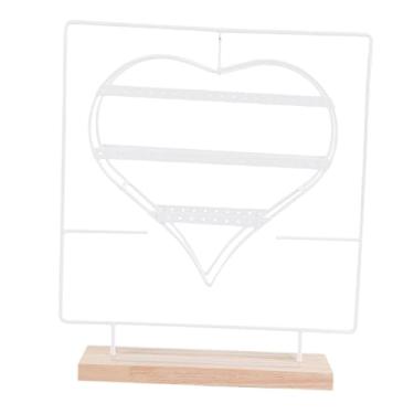 Imagem de UxicRuya Suporte de Ferro para Exposição de Joias de Grande Capacidade para Brincos, Estante de Exposição para Loja, Cômoda, Casa, Branco