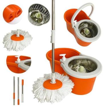 Imagem de Mop 14 Litros Giratório 360º com Dispenser Cabo 1,60m para Limpeza Pes