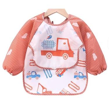 Imagem de Babador Manga Longa Impermeável Avental Con Cata Migalhas - Blw - Caminhão