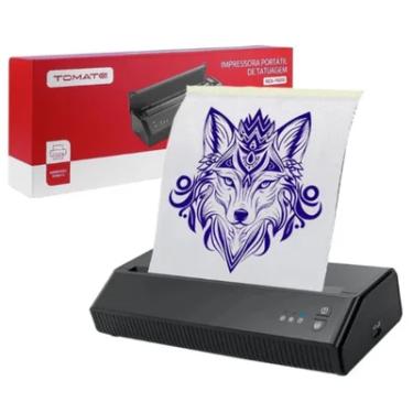 Imagem de Impressora De Tatuagem Portátil, Transferência Térmica A4, 203dpi, Bateria 2500mah Tomate MDK-P8008