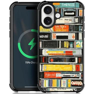 Imagem de Toulas Capa para 17, design retrô de fitas VHS, proteção completa à prova de choque, anti-arranhões, capa de TPU, capas para homens e mulheres