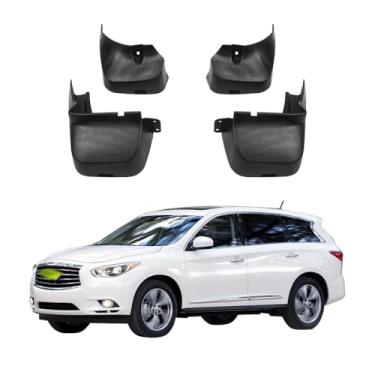 Imagem de 4 Pces Para-Lamas para Automóveis, Protetor de Lama Resistente do Respingo Plástico de Proteção Reforçada compatível com Infiniti JX35 QX60 2013 2014 2015 2016 2017 2018