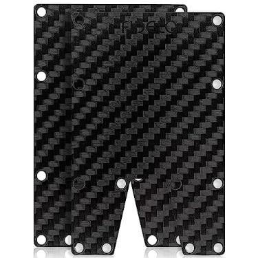 Imagem de Carteira minimalista FIDELO ECLIPSE – Carteira fina para cartão de crédito não inclusa, FACEPLATES ONLY / 3K Carbon Fiber (Wallet NOT Included), One Size