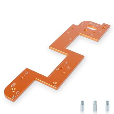 Imagem de XYDHQS Ferramenta auxiliar de ranhura de arco, modelos de raio de canto redondo para marcenaria, molde de ranhura de arco de liga de alumínio, molde de ranhura eficiente para móveis industriais